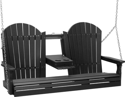 Adirondack 5' Porch Swing with Flip down Center Console