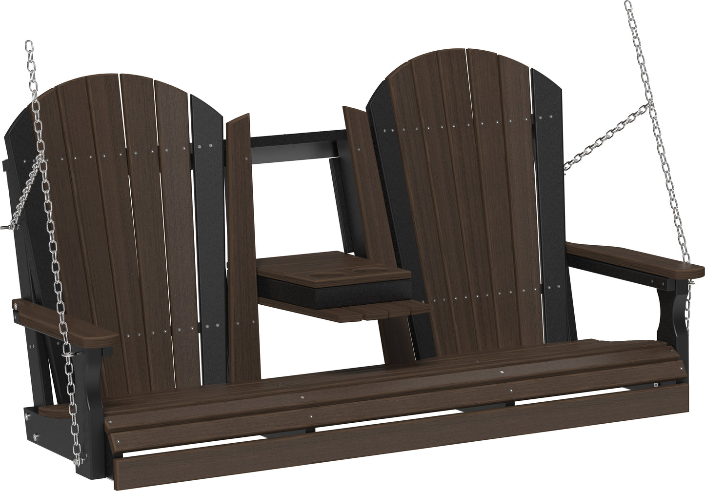 Adirondack 5' Porch Swing with Flip down Center Console