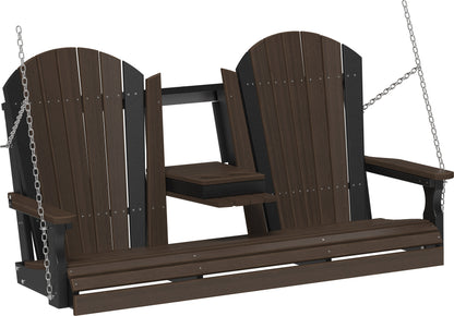 Adirondack 5' Porch Swing with Flip down Center Console