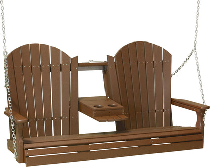 Adirondack 5' Porch Swing with Flip down Center Console