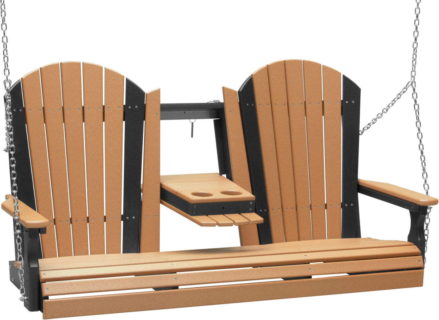 Adirondack 5' Porch Swing with Flip down Center Console