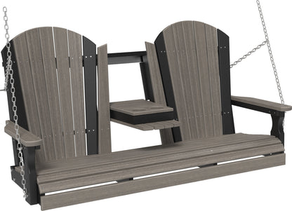 Adirondack 5' Porch Swing with Flip down Center Console