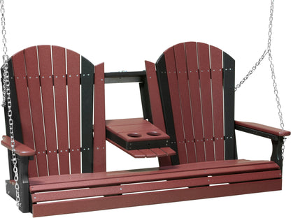 Adirondack 5' Porch Swing with Flip down Center Console