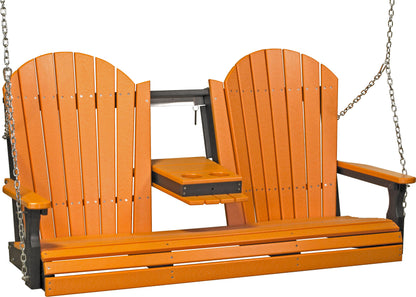 Adirondack 5' Porch Swing with Flip down Center Console