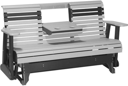 5' Patio Glider with Flip down Center Console