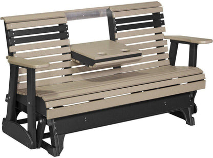5' Patio Glider with Flip down Center Console