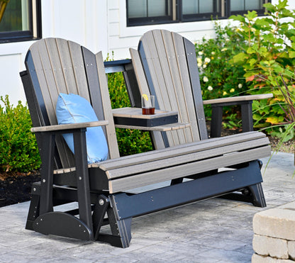 5' Adirondack Glider Chair with Flip down Center Console