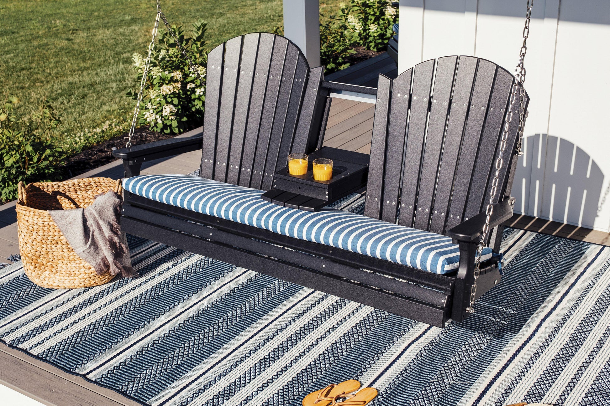 Adirondack 5' Porch Swing with Flip down Center Console