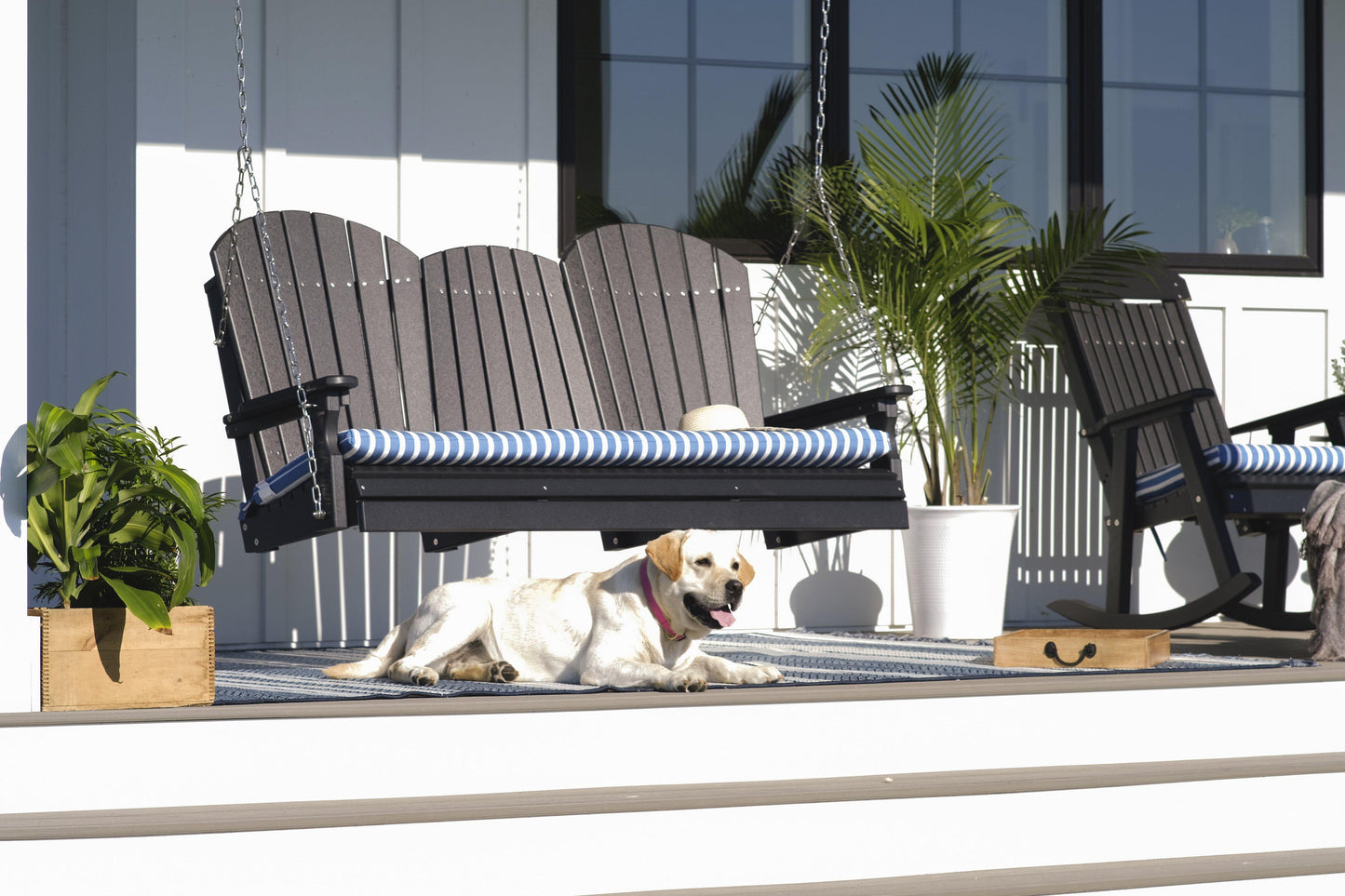 Adirondack 5' Porch Swing with Flip down Center Console