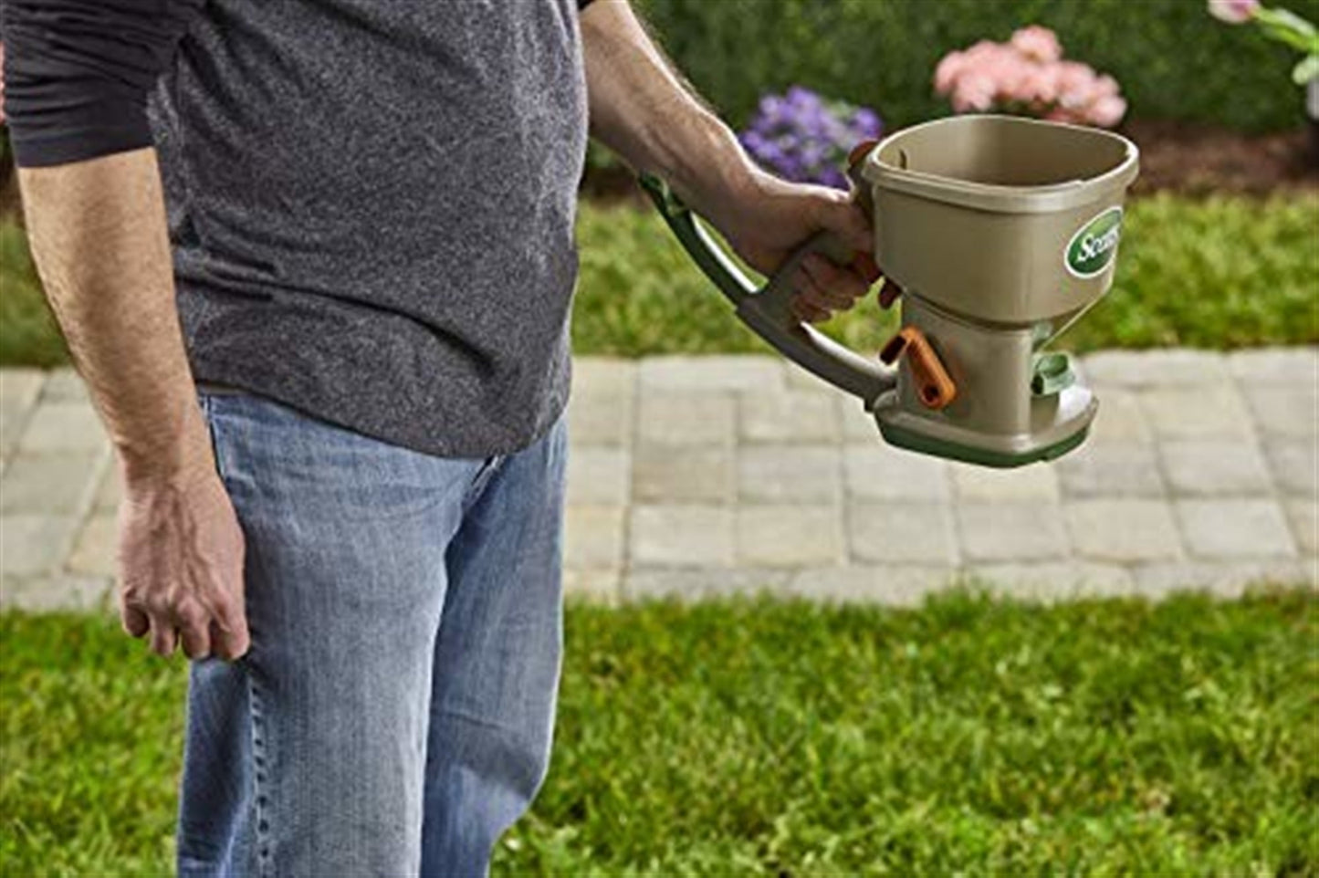 Whirl Hand-Powered Spreader for Grass Seed, Fertilizer, Salt and Ice Melt