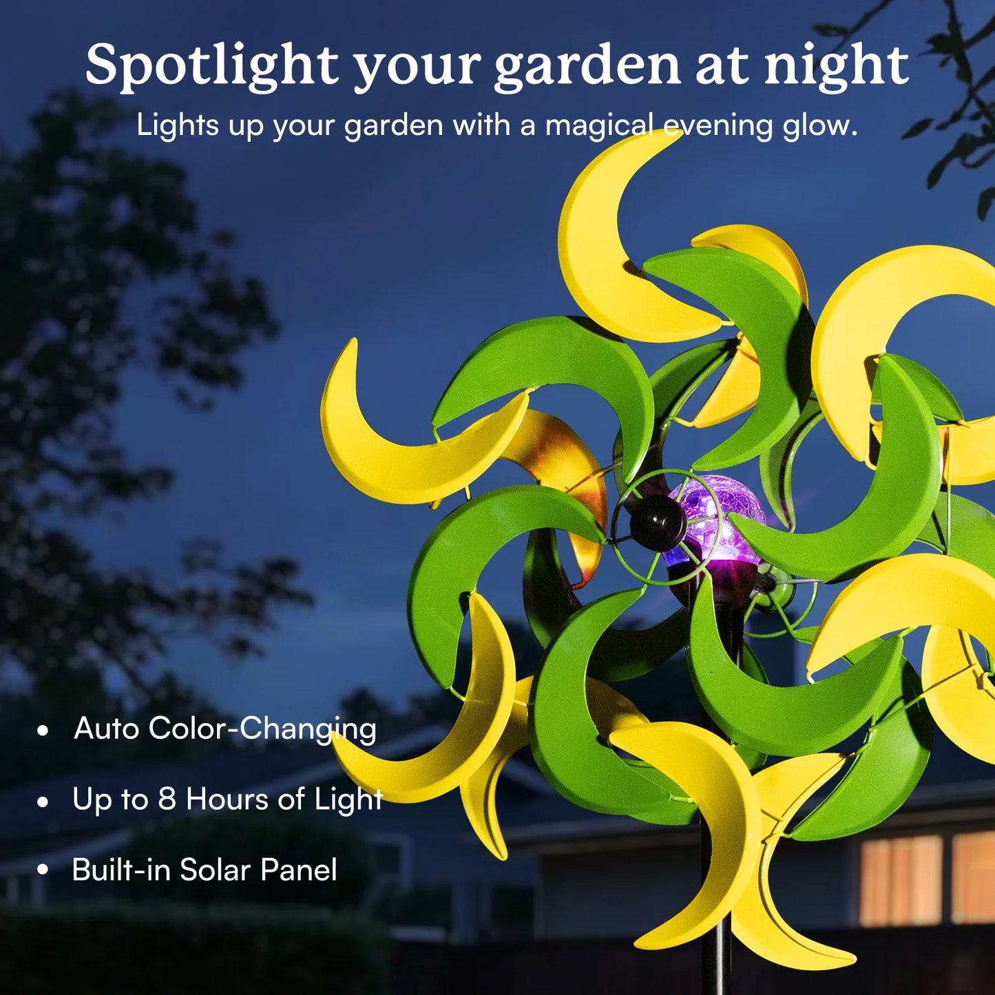 Verdant Moon Solar Wind Spinner