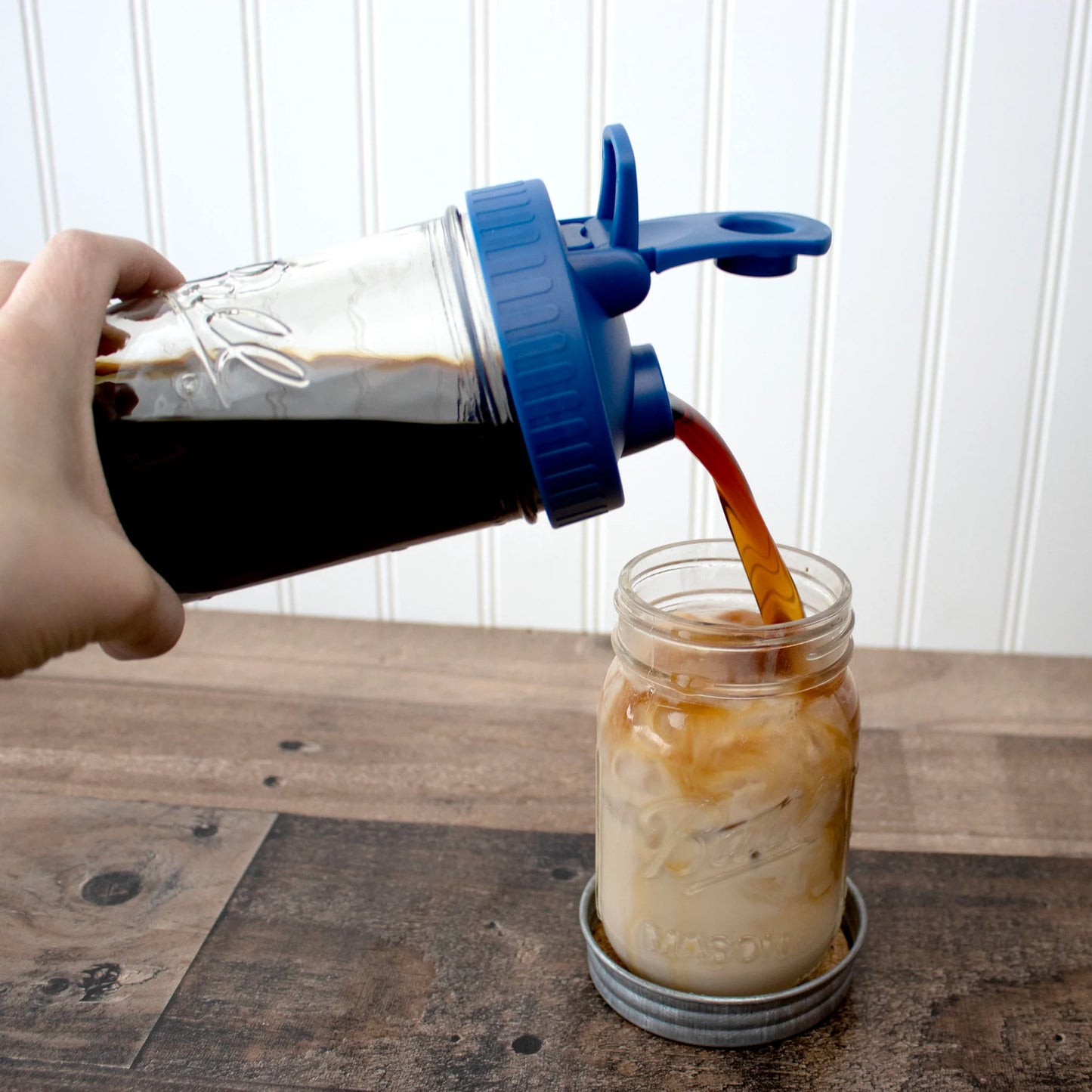 Pour & Store Shaker Lid with Carry Loop for Mason Jars