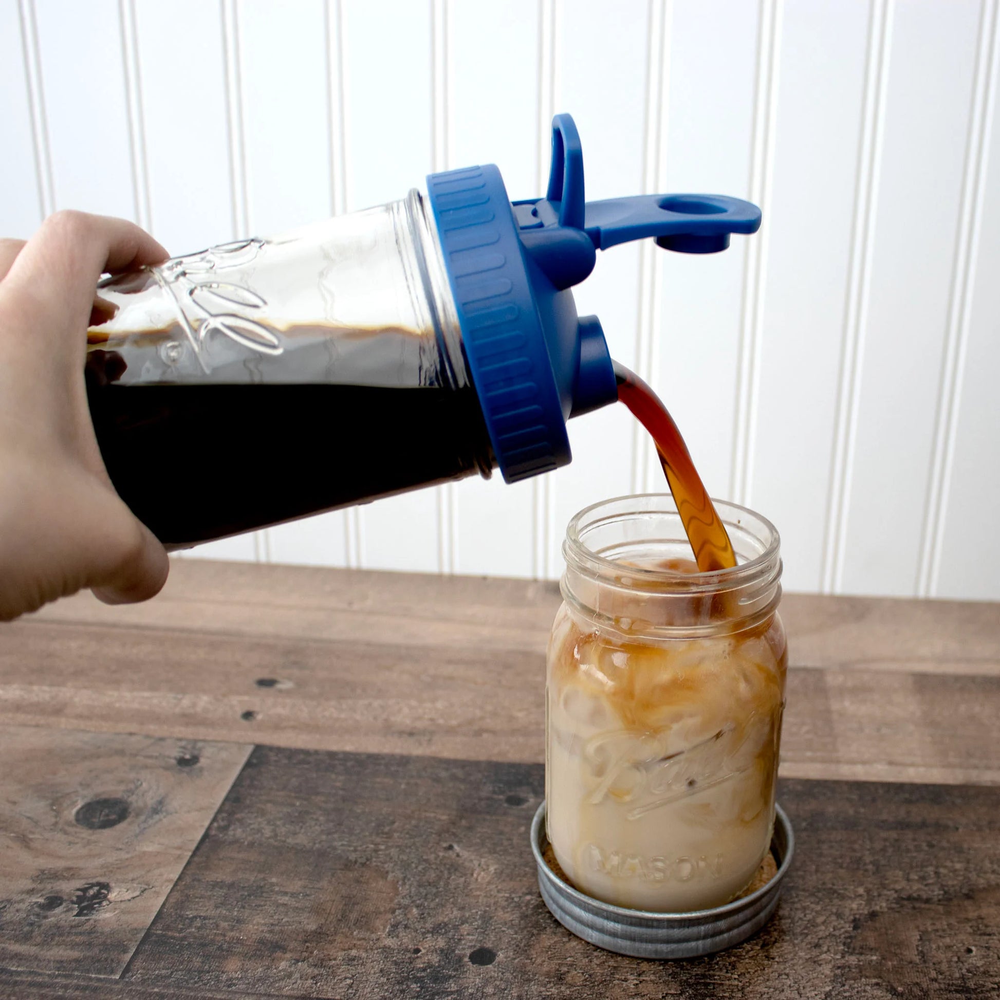 Pour & Store Shaker Lid with Carry Loop for Mason Jars