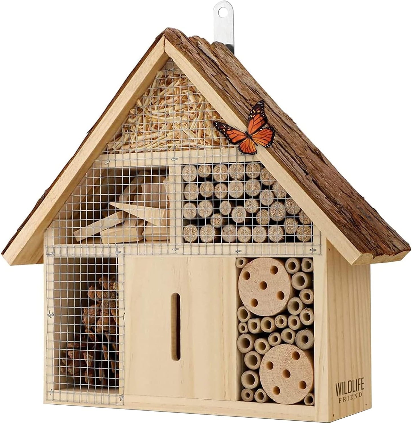 Premium Weatherproof Insect Hotel - Durable Bug House, Bee Home Box for Garden - Ideal Habitat for Bees, Ladybirds, Butterflies - Enhance Biodiversity & Eco-Balance