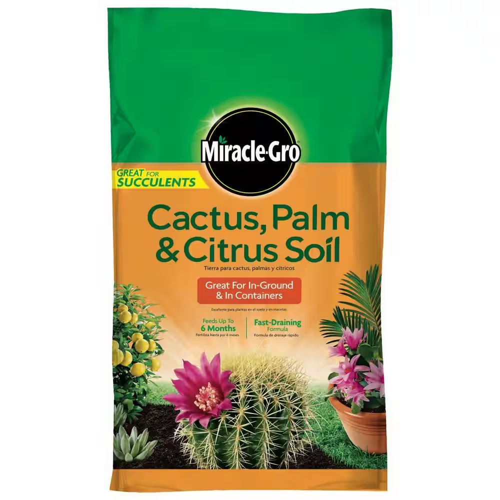 Cactus, Palm and Citrus Soil 1 Cu. Ft. for In-Ground Use or Containers, Great for Succulents, Feeds up to 6-Months