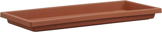 The HC Companies Venetian Rectangular Plant Tray 18" (Clay color)
