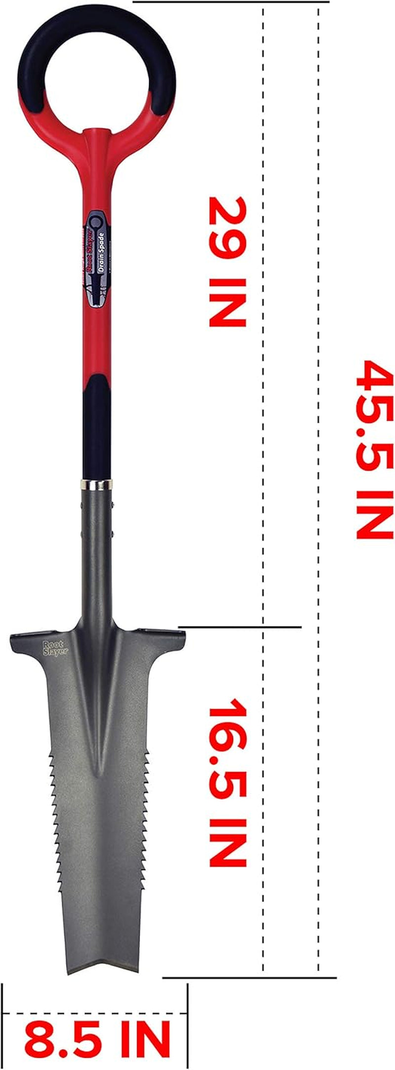 22811 Root Slayer Drain Spade, Red