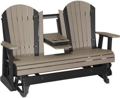 5' Adirondack Glider Chair with Flip down Center Console