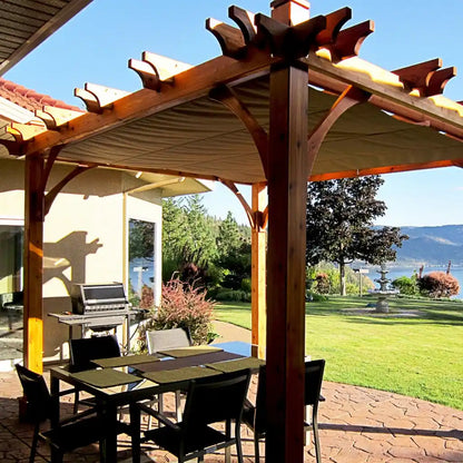 8×10 Pergola with Retractable Canopy
