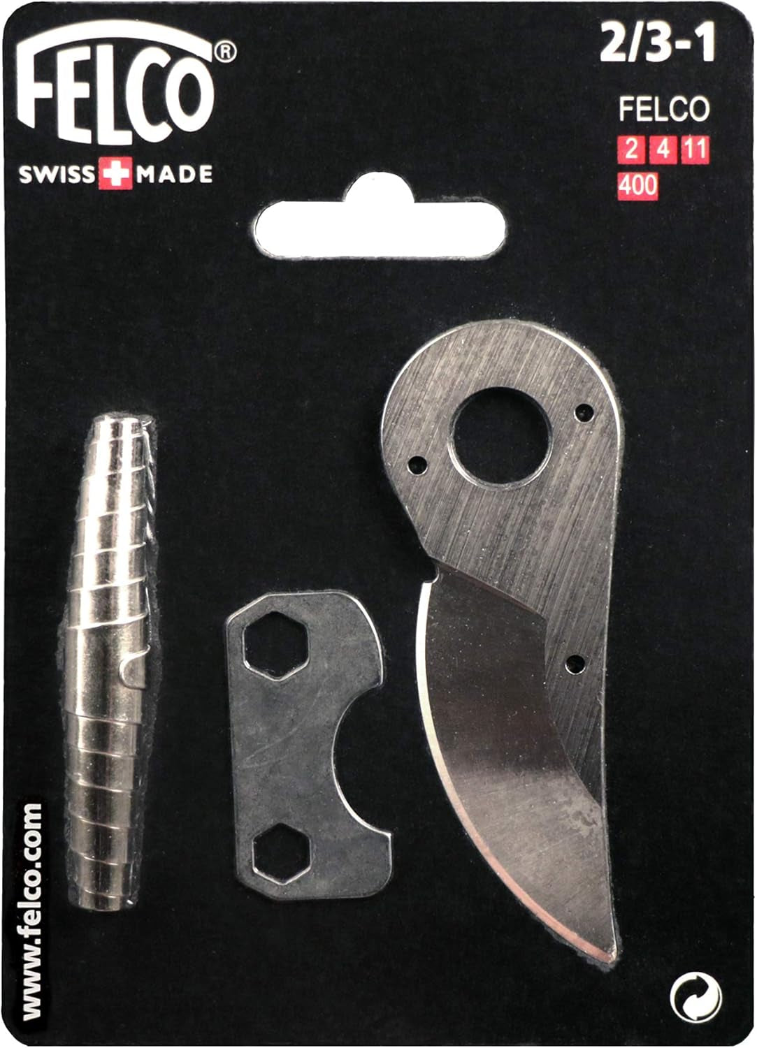 Hand Pruner Replacement Kit (2/3-1) - Spare Blade, Spring, & Adjustment Key for Garden Shears & Clippers