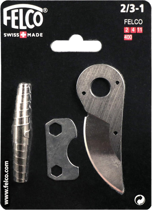 Hand Pruner Replacement Kit (2/3-1) - Spare Blade, Spring, & Adjustment Key for Garden Shears & Clippers