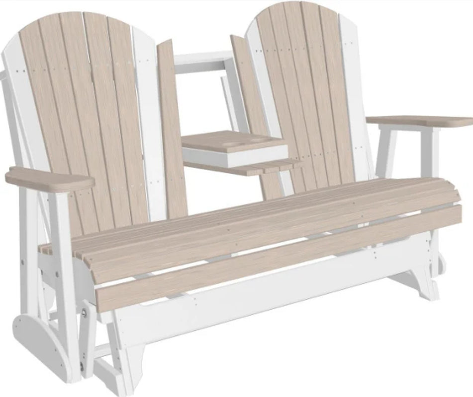 5' Adirondack Glider Chair with Flip down Center Console