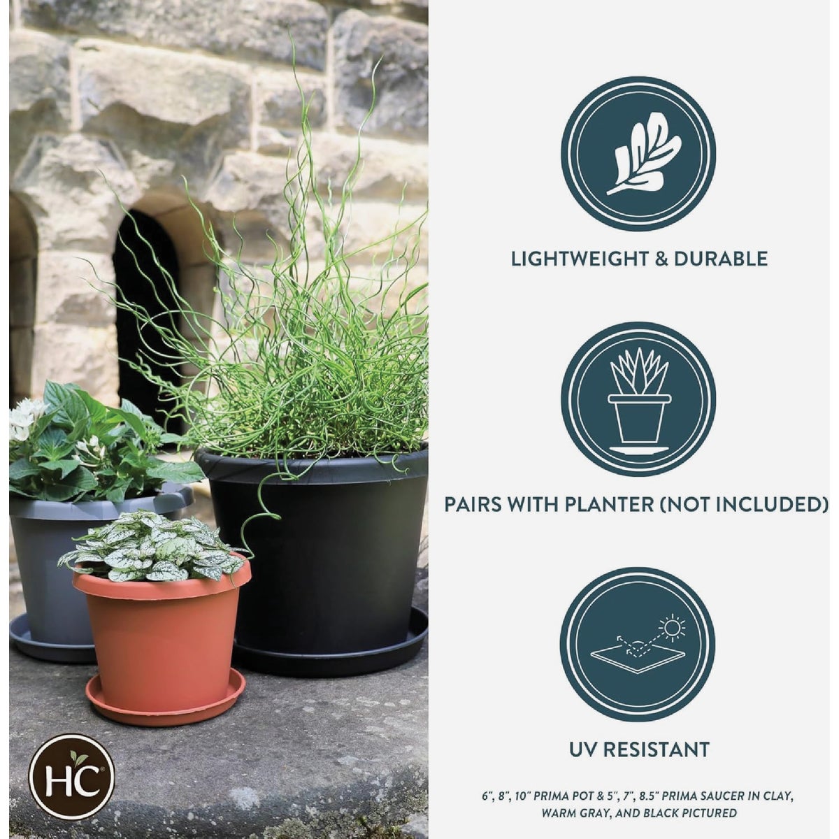 The HC Companies® Deep Classic Saucer (Clay Color)