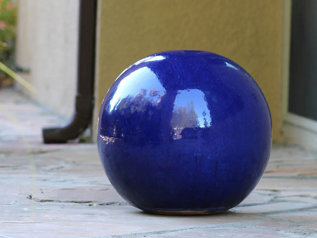 Outdoor Decorative Sphere Glazed 19.5" by