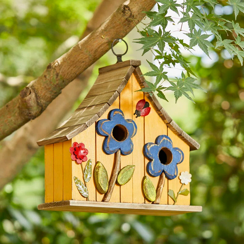 Athena 10.5'' H X 10.75'' W X 4.75'' D Hanging Birdhouse
