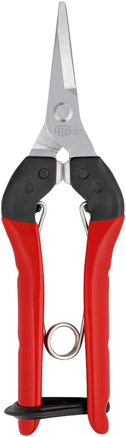 F322 Pruning Snips – 9.84" Swiss-Made Garden Clippers with Curved Blade & Rounded Tip | Pruning Shears for Gardening | Garden Snips and Pruners with Carbon Steel Blade, Sap Groove