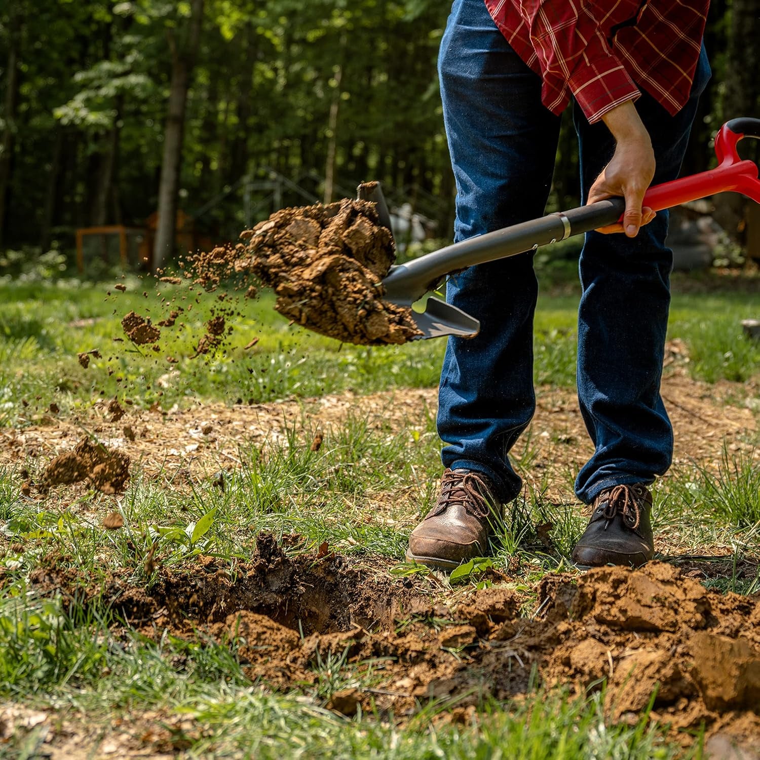 22211, Root Slayer round Head Shovel, Red