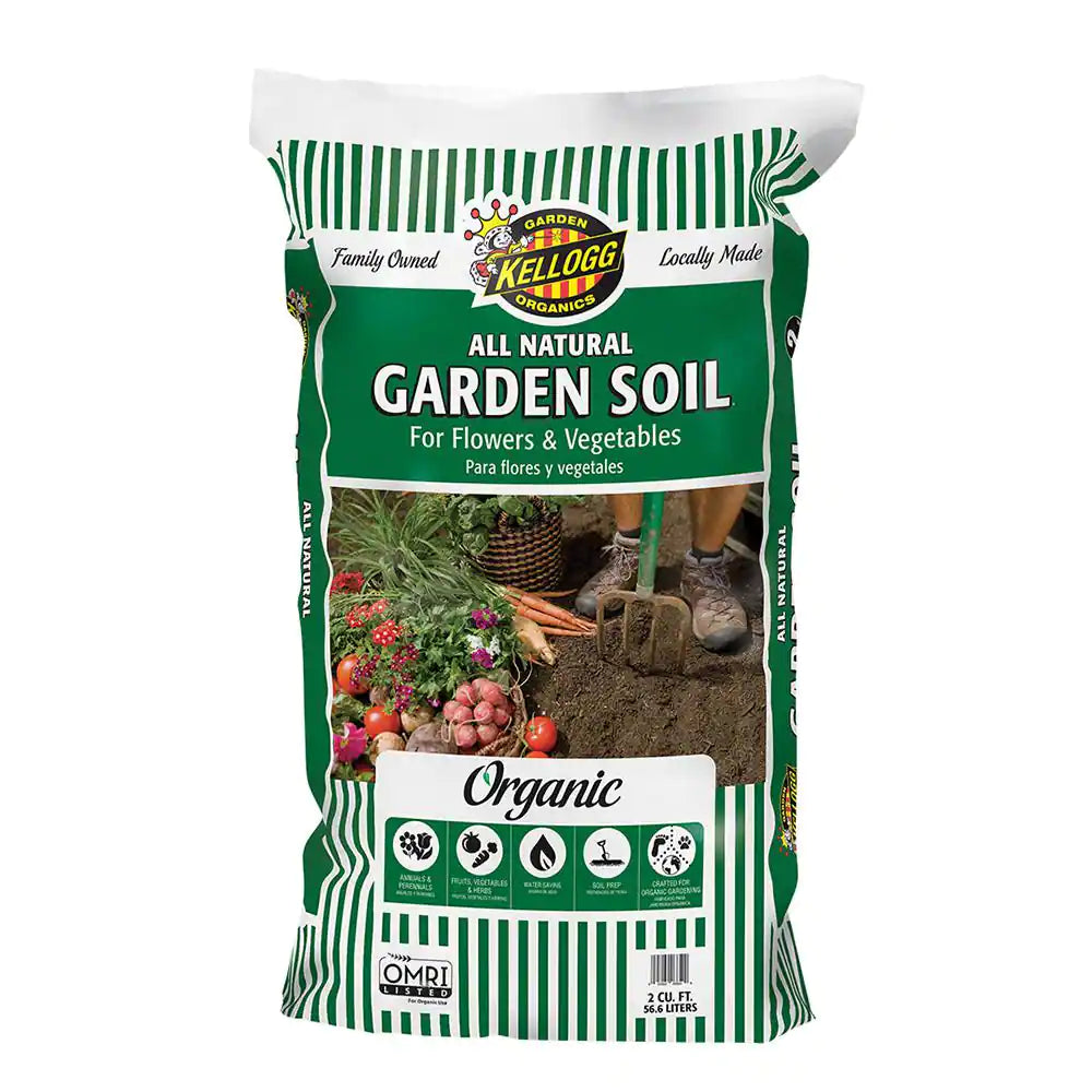 All Natural Garden Soil, Organic Soil for Flowers and Vegetables 2 Cf. Ft, OMRI Listed