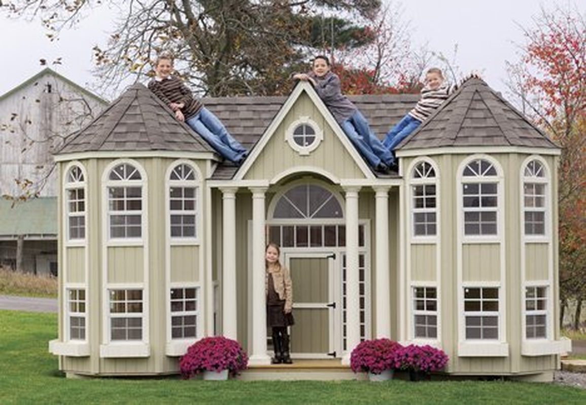 the Grand Portico Mansion Playhouse Kit