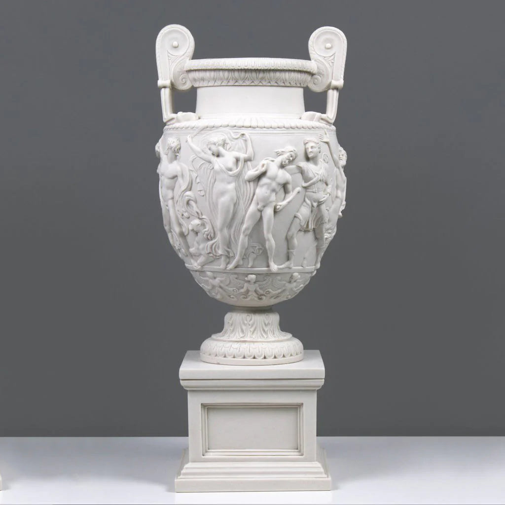 Classic Marble Vase on Large Pedestal