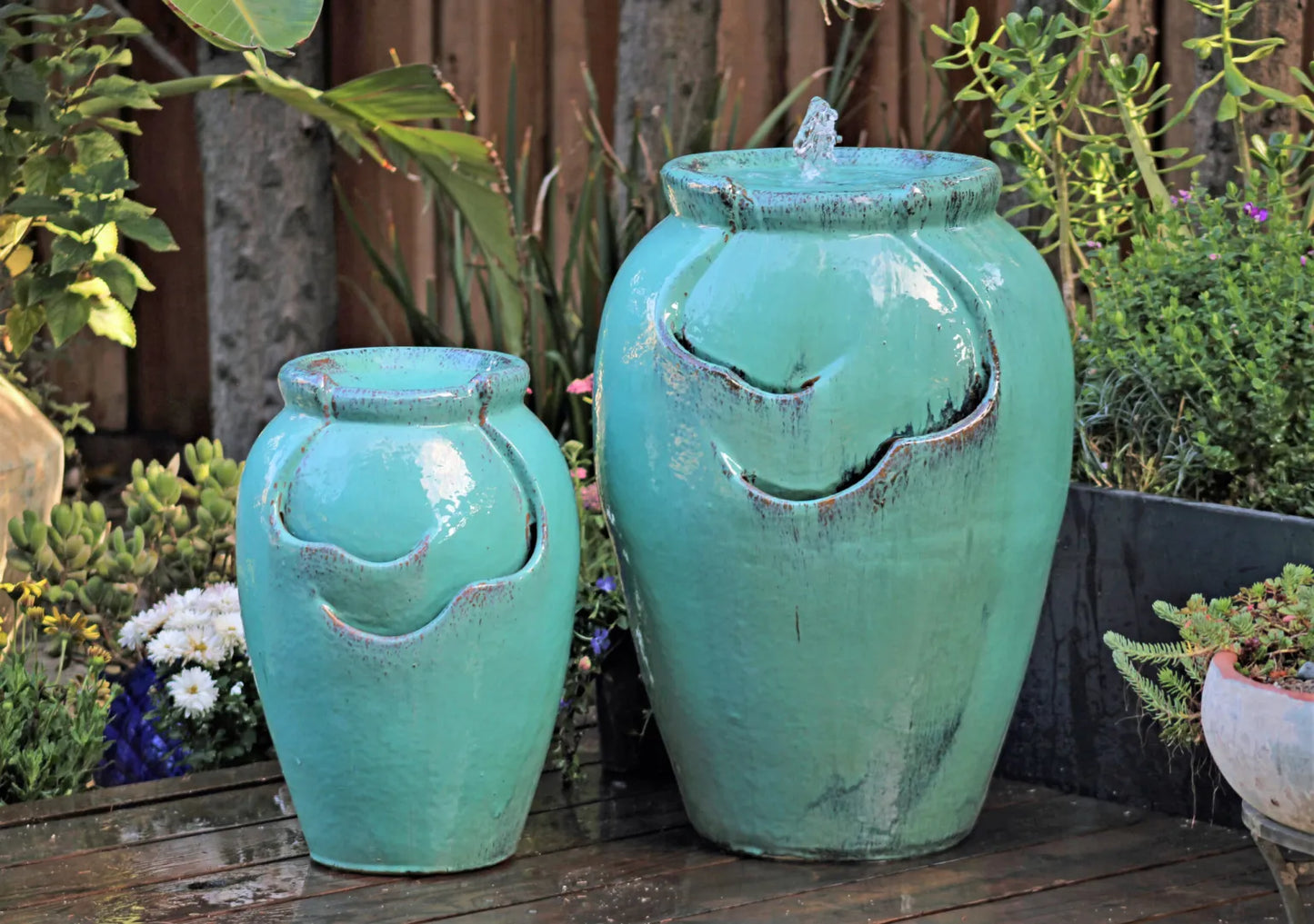 Tea Garden Fountain (Turquoise) by