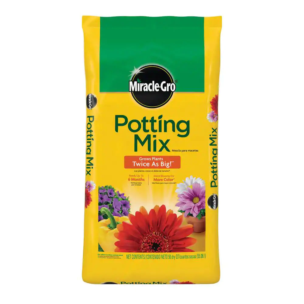 Potting Mix 50 Qt. for Container Plants, Flowers, Vegetables, Shrubs, Feeds up to 6 Months