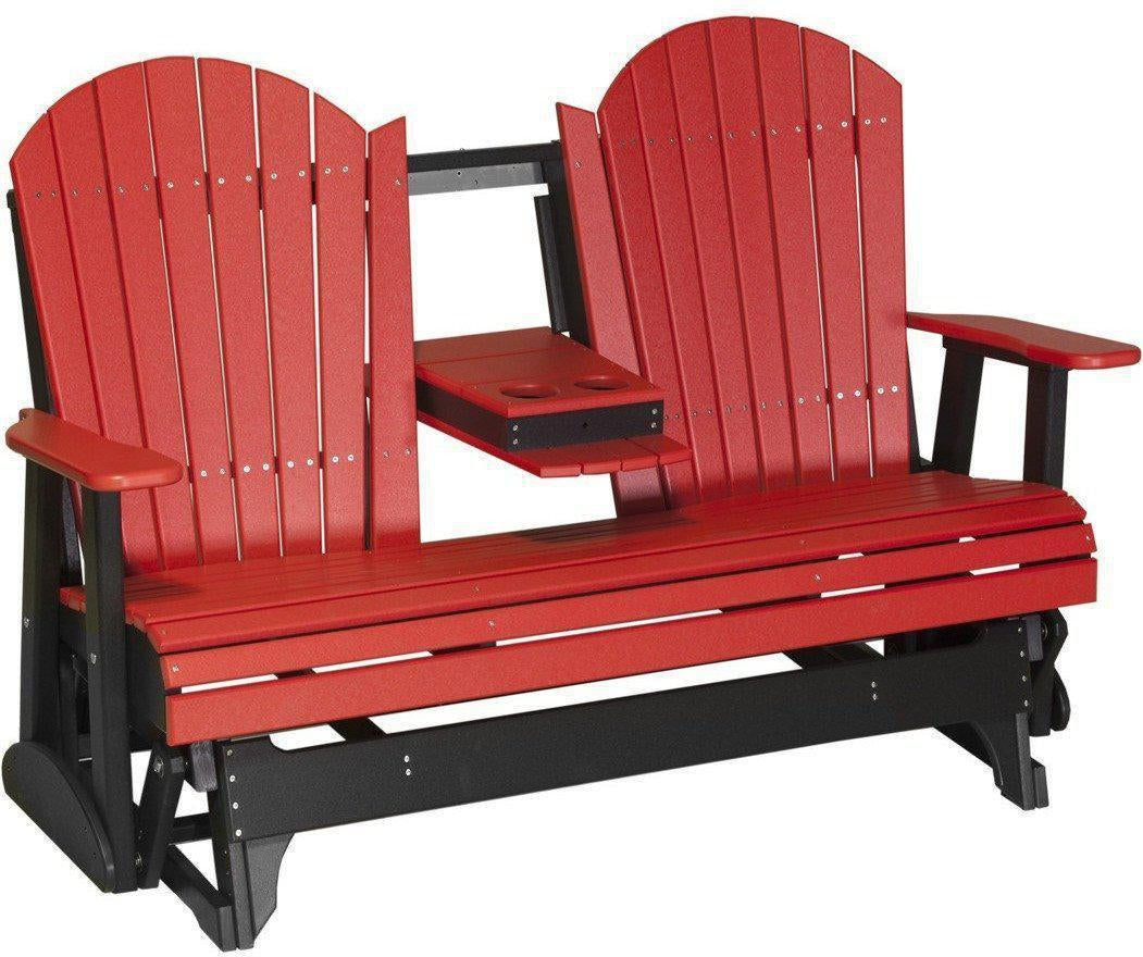 5' Adirondack Glider Chair with Flip down Center Console
