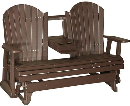 5' Adirondack Glider Chair with Flip down Center Console