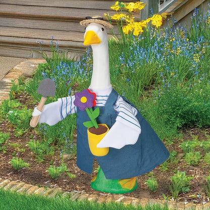 Gaggleville Gardener Goose Outfit, Fits Large 23" H Statue