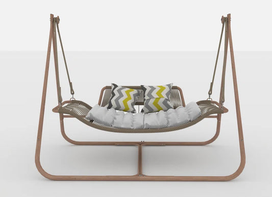 Sesalie Swing Chair with Stand,Capacity with Cushion Oversized Double Hammock Chair