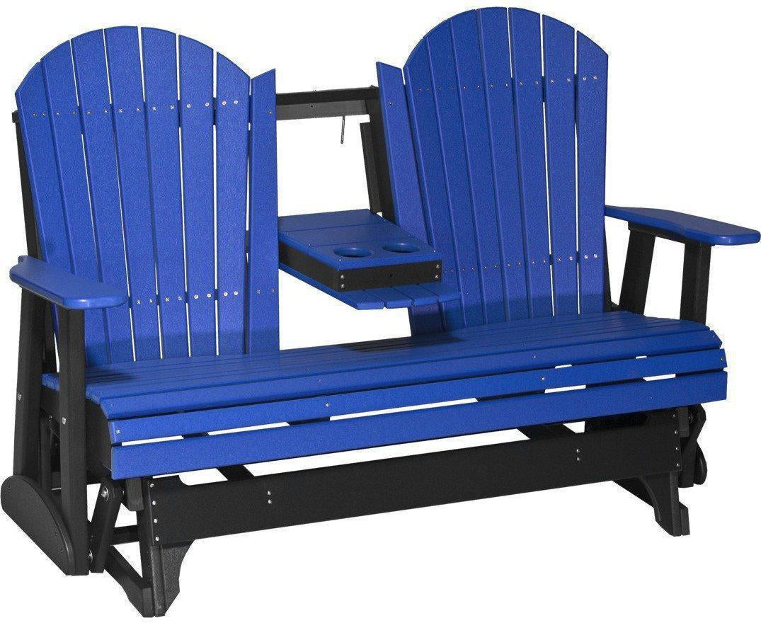 5' Adirondack Glider Chair with Flip down Center Console