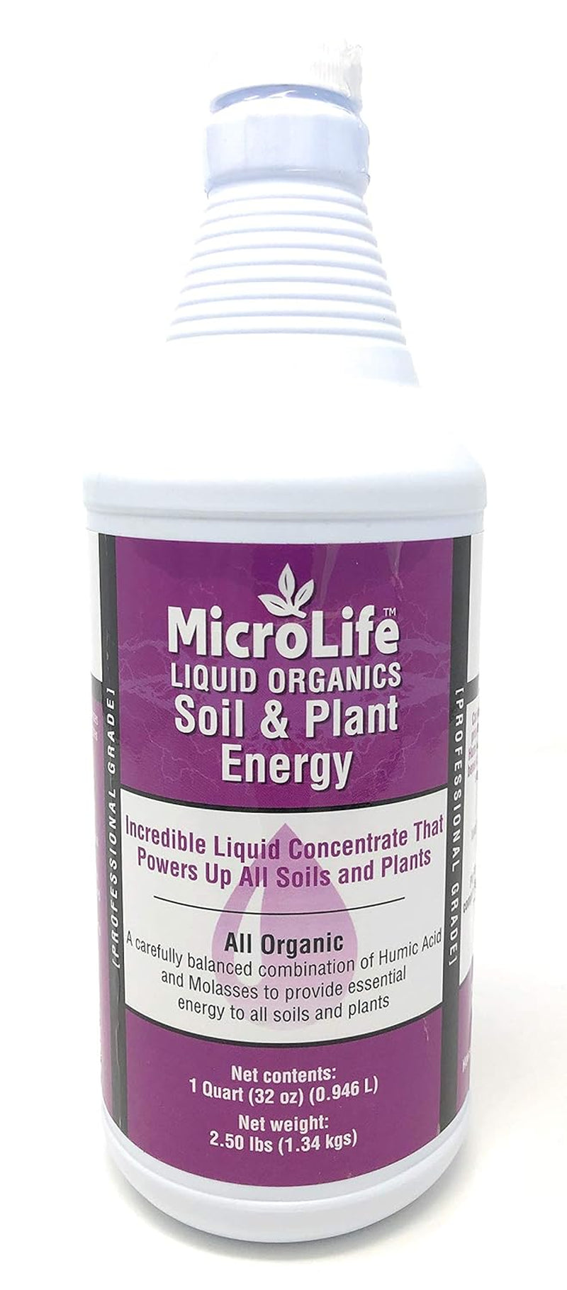 Microlife Soil & Plant Energy Liquid Organic Concentrate Humic/Fulvic Acid & Molasses Foliar Spray or Root Stimulator, 1 QT