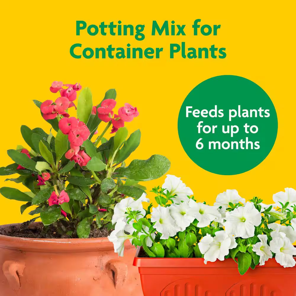 Potting Mix 50 Qt. for Container Plants, Flowers, Vegetables, Shrubs, Feeds up to 6 Months