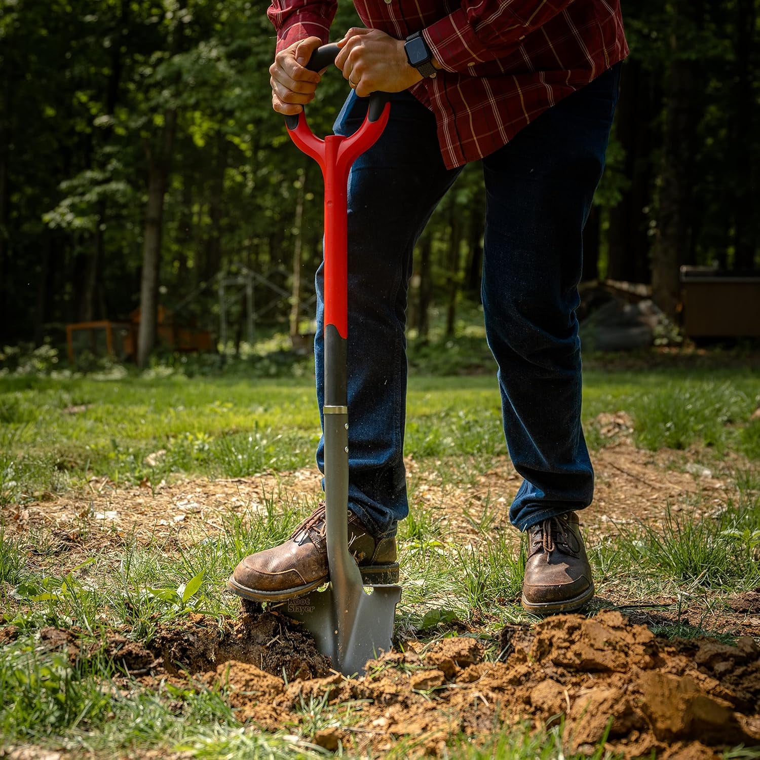 22211, Root Slayer round Head Shovel, Red