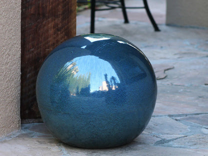 Outdoor Decorative Sphere Glazed 19.5" by