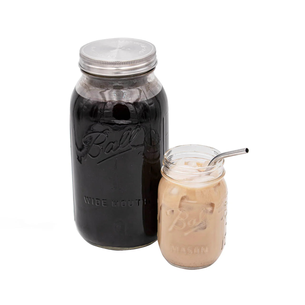 Cold Brew Coffee & Tea Maker Stainless Steel Filter with Lid for Mason Jars