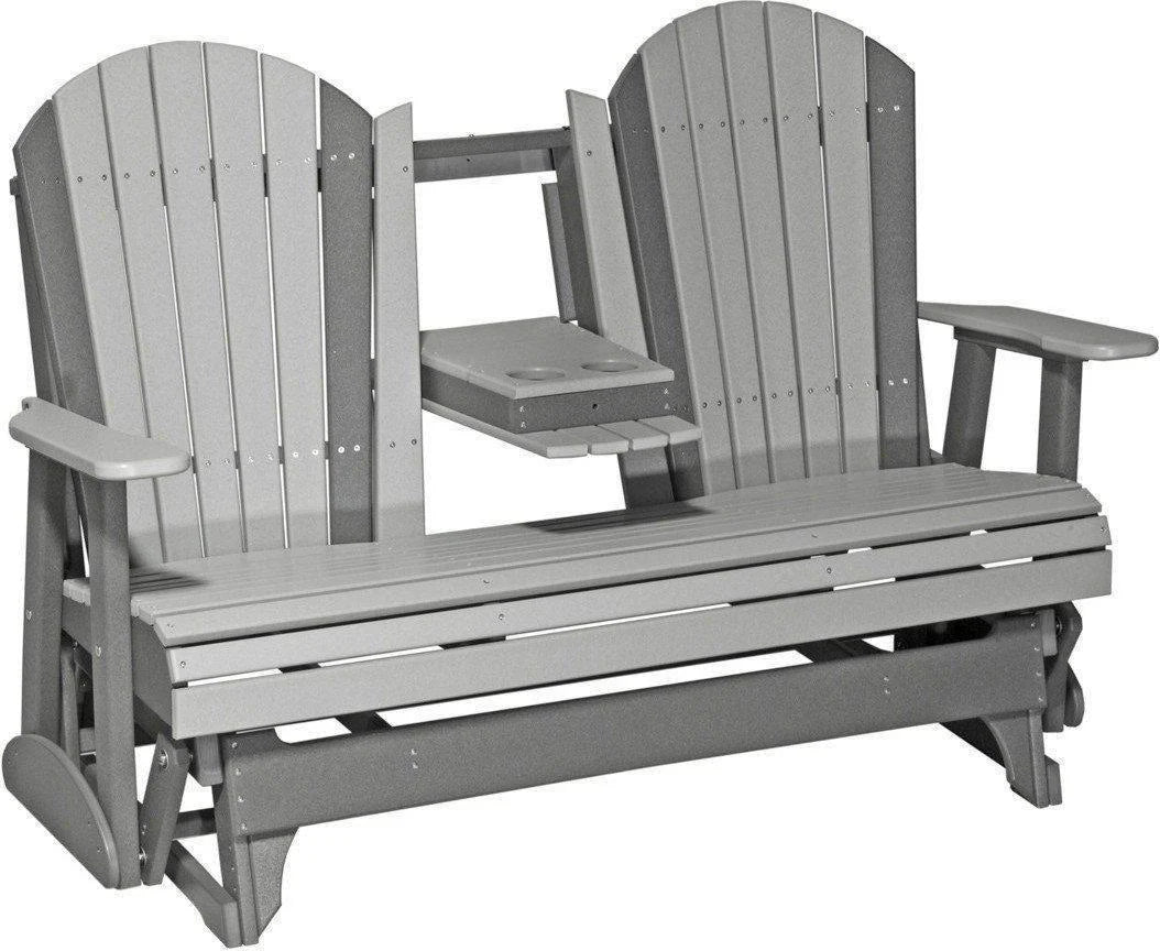 5' Adirondack Glider Chair with Flip down Center Console