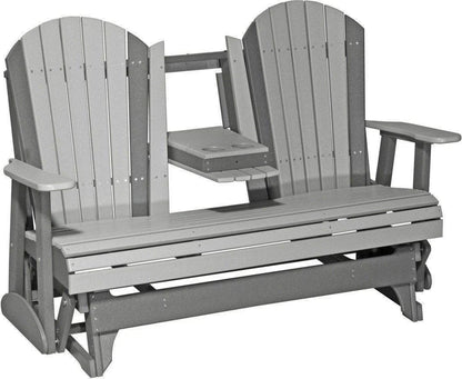 5' Adirondack Glider Chair with Flip down Center Console