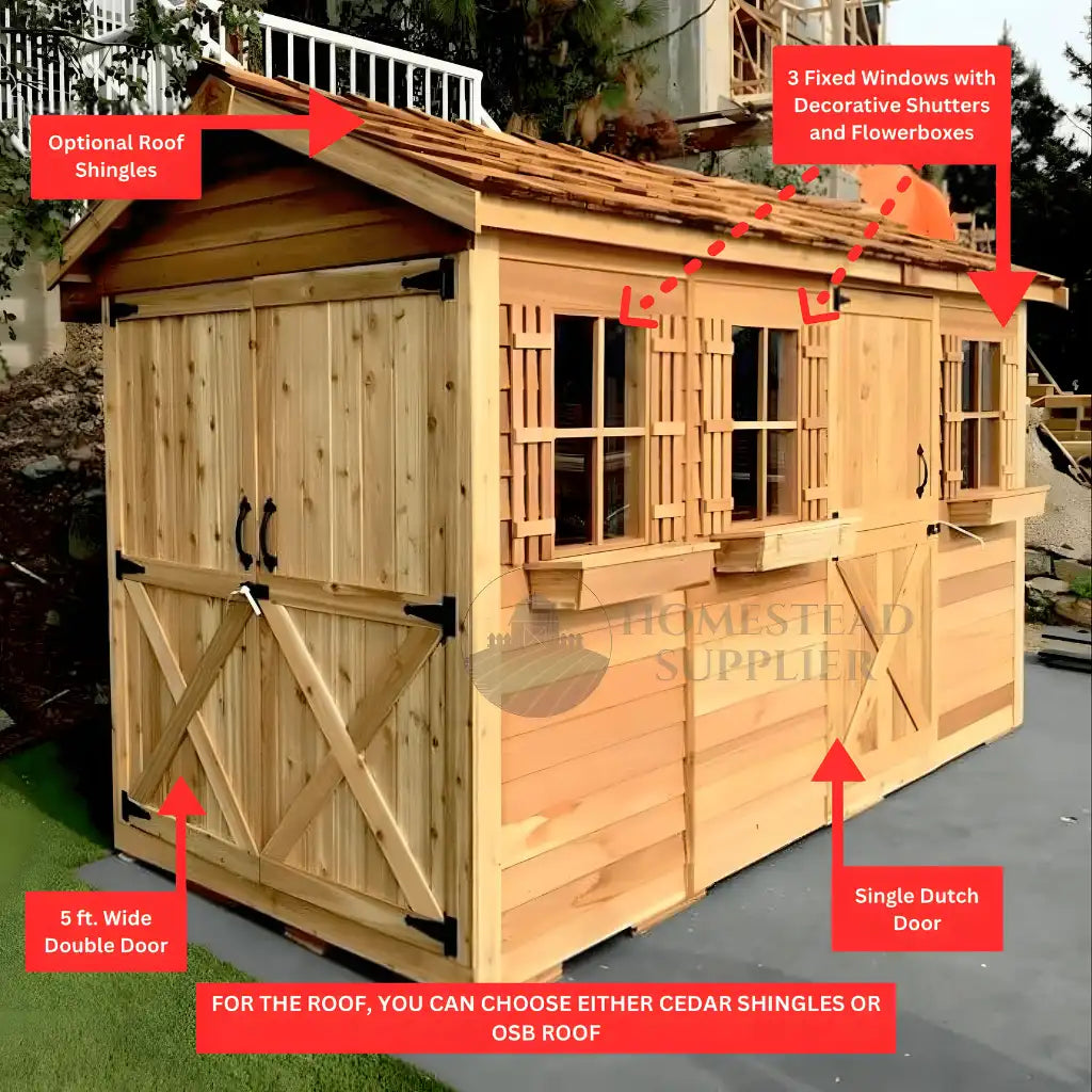 Boathouse Canoe & Kayak Storage Shed Kit