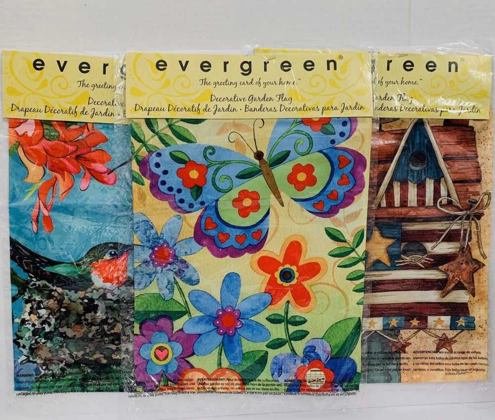 Evergreen Garden Flags